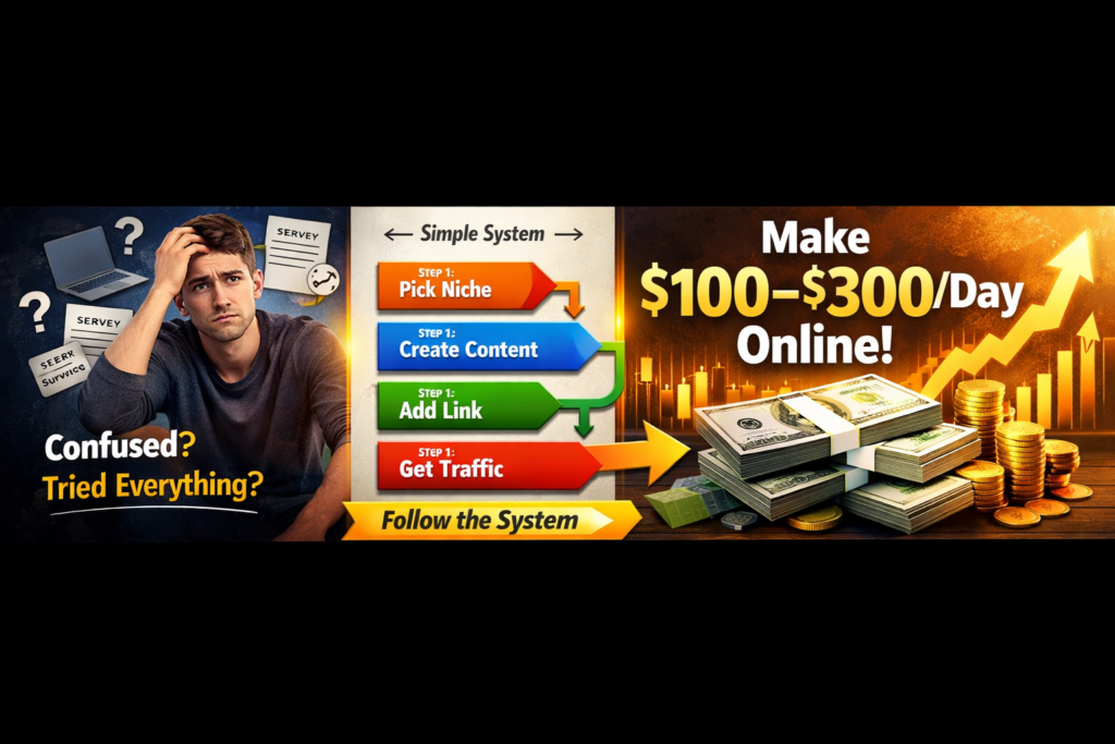 💰 How to Make $100–$300 Per Day Online (Step-by-Step Beginner System)