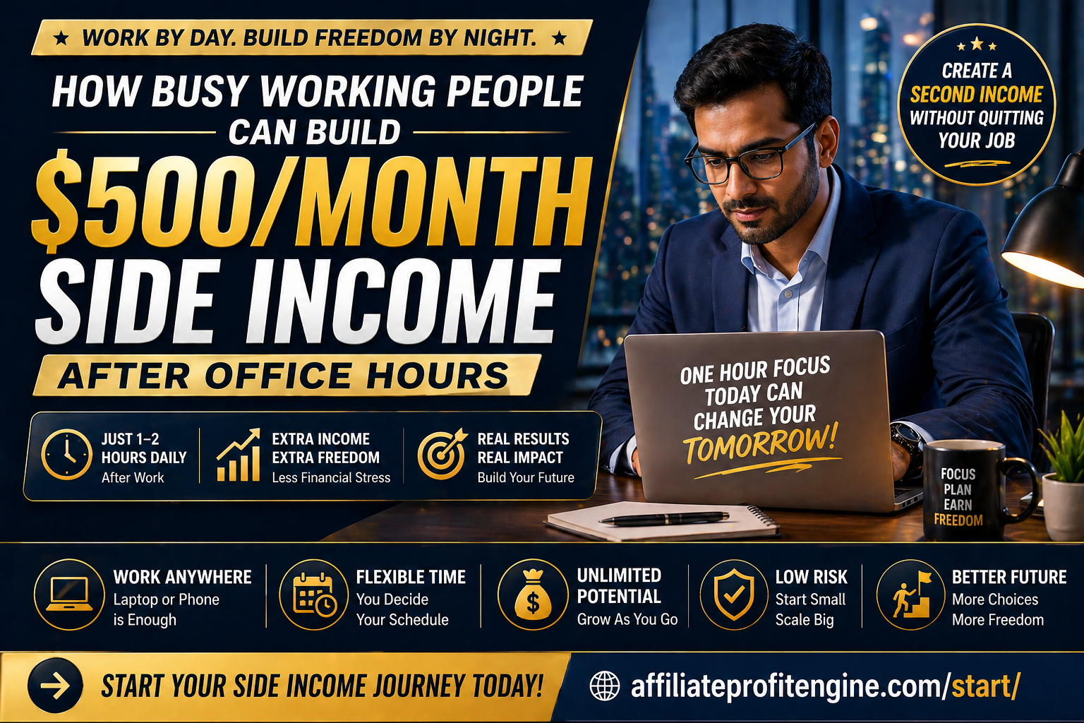How Busy Working People Can Build $500/Month Side Income After Office Hours