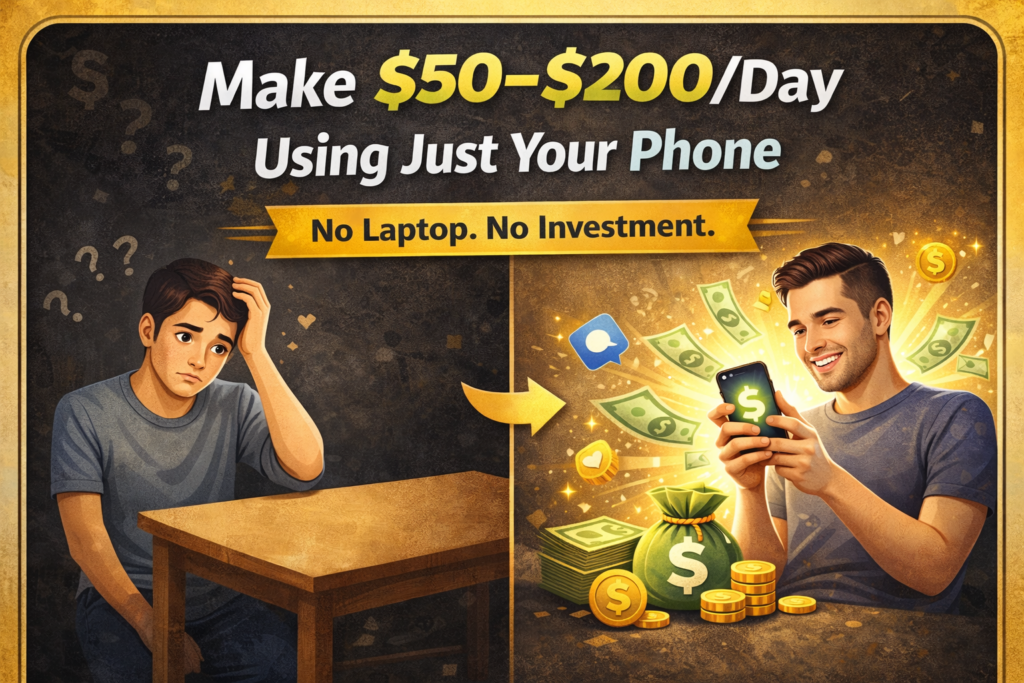 How to Make $50–$200 Per Day Using Just Your Phone (No Laptop Needed)