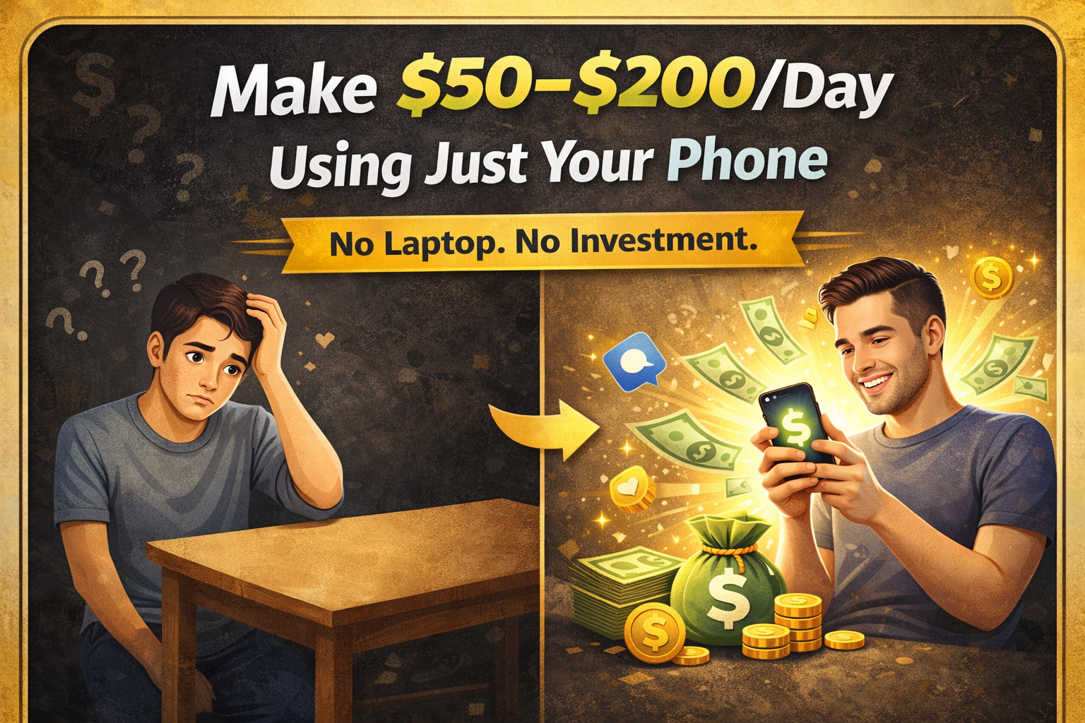 How to Make $50–$200 Per Day Using Just Your Phone (No Laptop Needed)