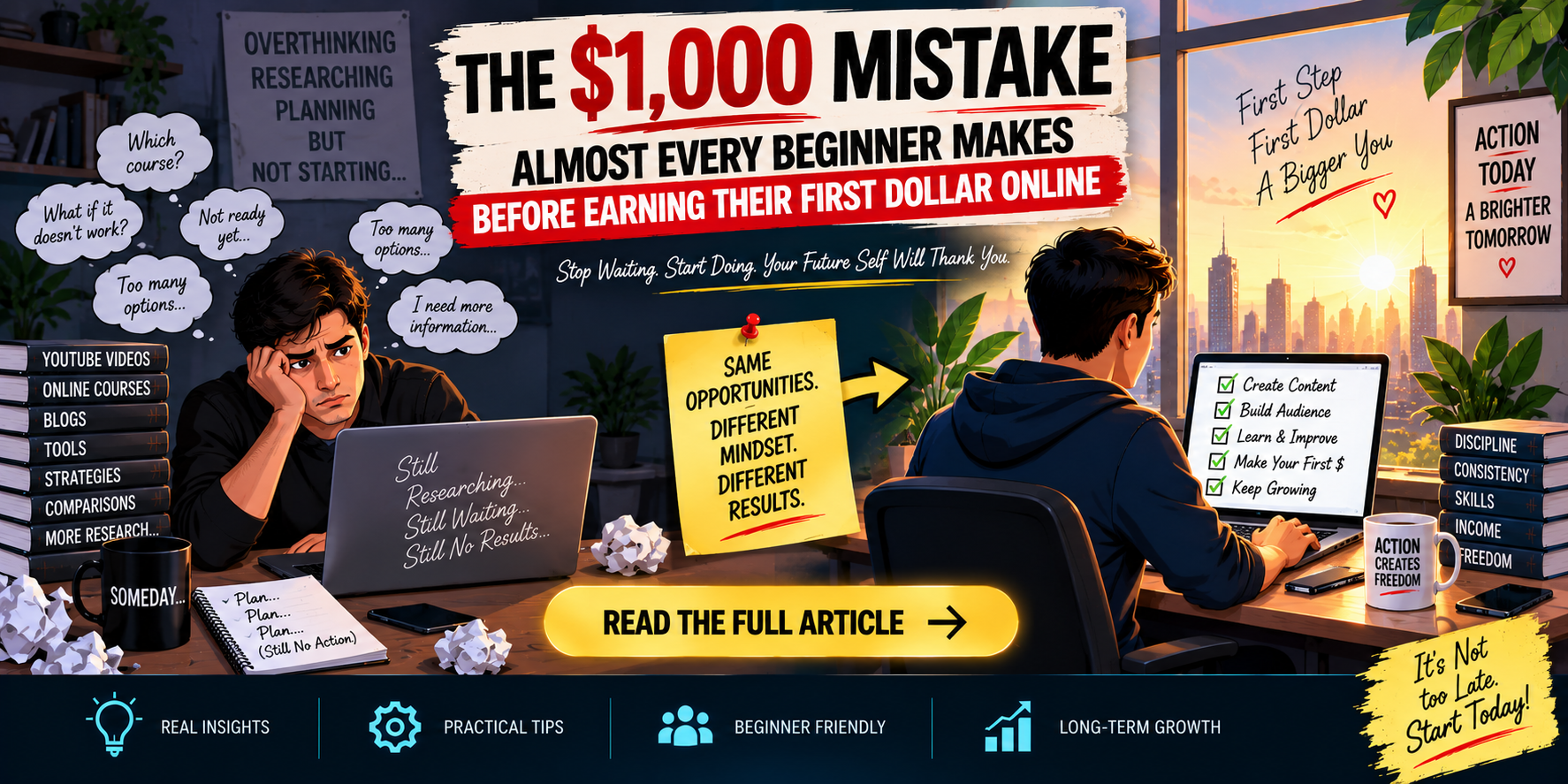 💰 The $1,000 Mistake Almost Every Beginner Makes Before Earning Their First Dollar Online