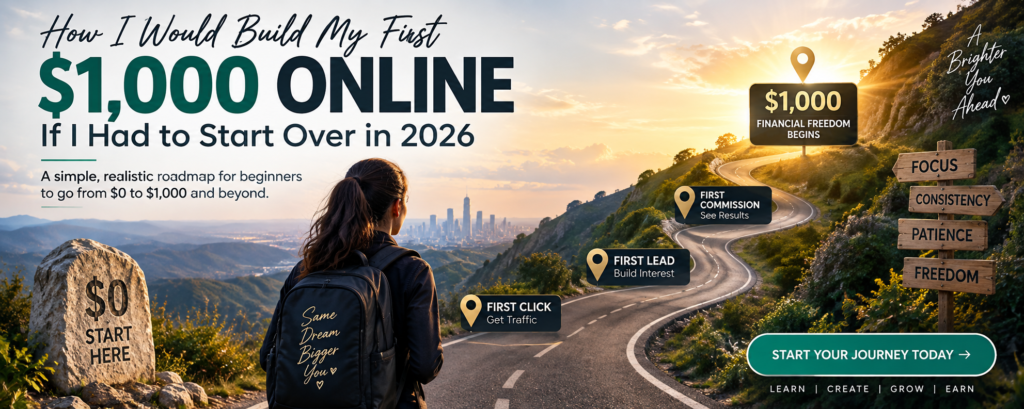 
💰 How I Would Build My First $1,000 Online If I Had to Start Over in 2026